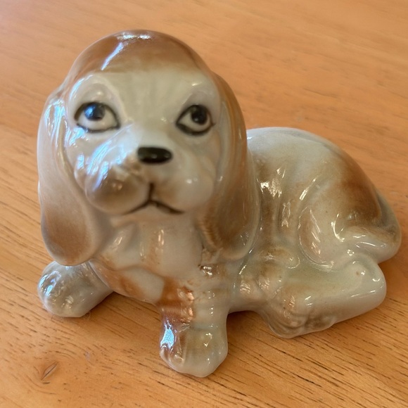Other - Cocker Spaniel Ceramic Dog Figurine - Brown and White